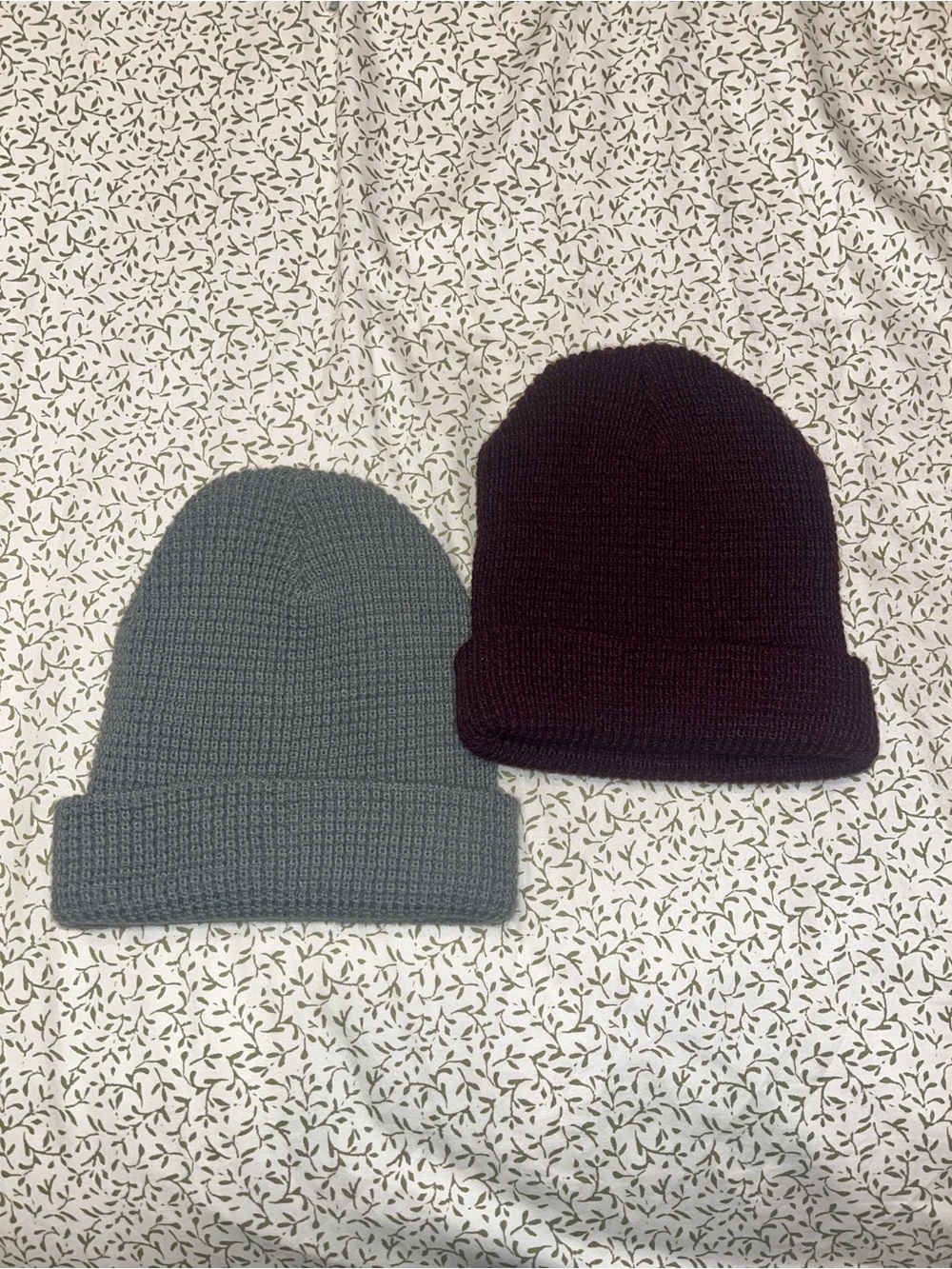 Pair of Knit Beanies